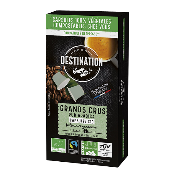Capsules Grands Crus Pur Arabica Bio Equitable - DESTINATION