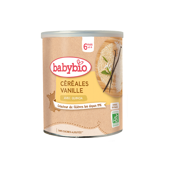 Céréales Vanille avec Quinoa 220g - Babybio Maroc vente en ligne epicerie Fine