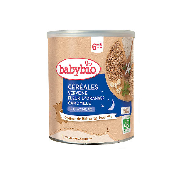 Céréales Verveine Fleur d'oranger Camomille 220g - Babybio Maroc vente en ligne epicerie Fine