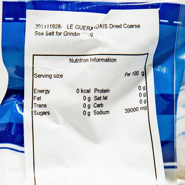 Gros sel de mer séché pour moulin, 500g - LE GUERANDAIS