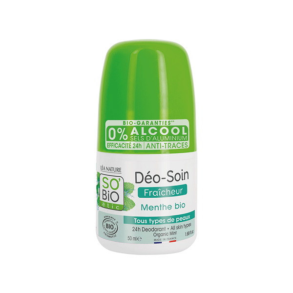 Déo-Soin Fraîcheur Menthe 50ml - So' Bio ETIC Maroc vente en ligne epicerie Fine
