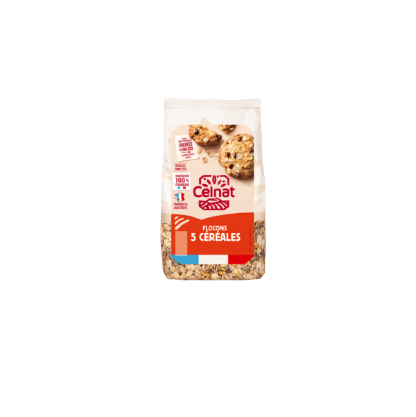 Flocons 5 Céréales, 500g - CELNAT