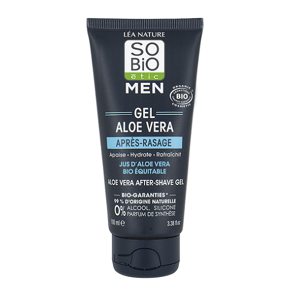 Gel aloe vera après-rasage, 100ml - So' Bio ETIC Maroc vente en ligne epicerie Fine