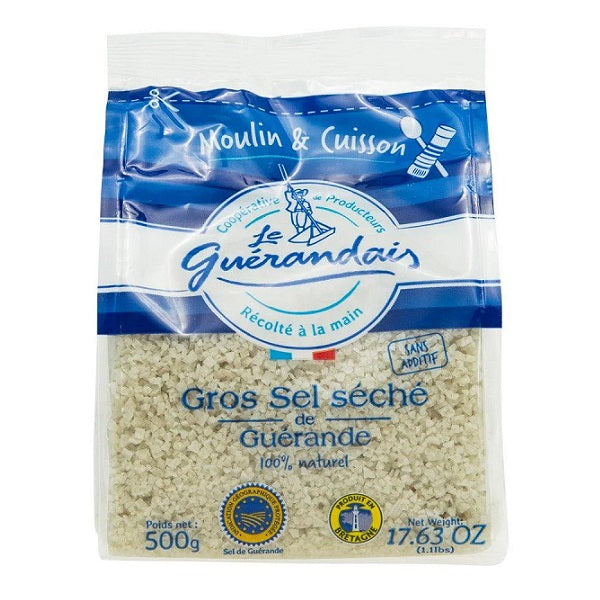 Gros sel de mer séché pour moulin, 500g - LE GUERANDAIS