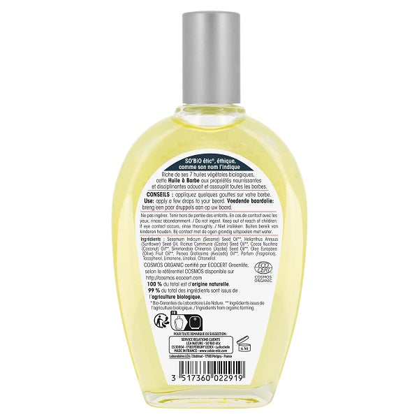 Huile à Barbe nourrissante pour Homme, 50ml - So' Bio ETIC