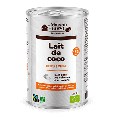 Lait de Coco 15% 400 ml - La Maison du coco