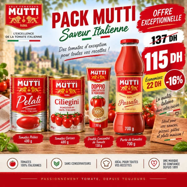 Pack Mutti : Saveurs d’Italie au maroc