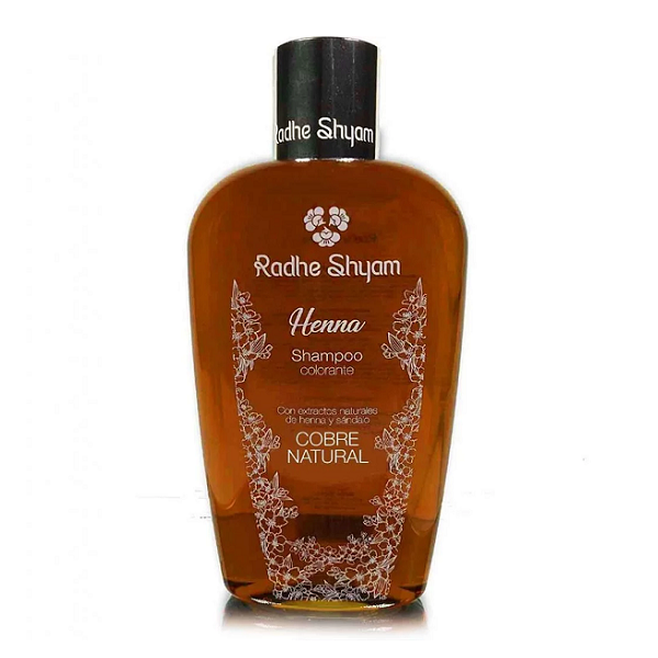 Shampooing au henné couleur Cuivre naturel 250ml - Radhe Shyam