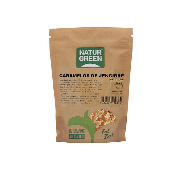 Bonbons au gingembre bio 125g - NaturGreen