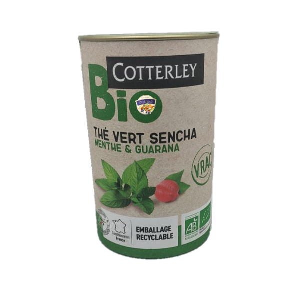 Thé vert sencha Menthe et Guarana - BIO COTTERLEY
