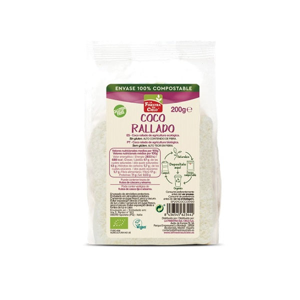Noix de coco râpée BIO 200g - LA FINESTRA SUL CIELO