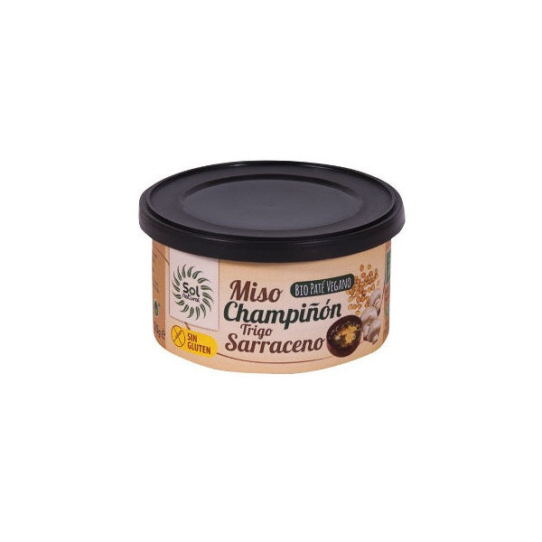 Pâté végan de Miso, Champignons et Galette de Sarrasin BIO 125g - SOL NATURAL
