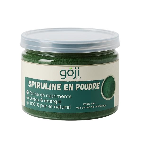 Spiruline en poudre, 25g - GOJI.MA