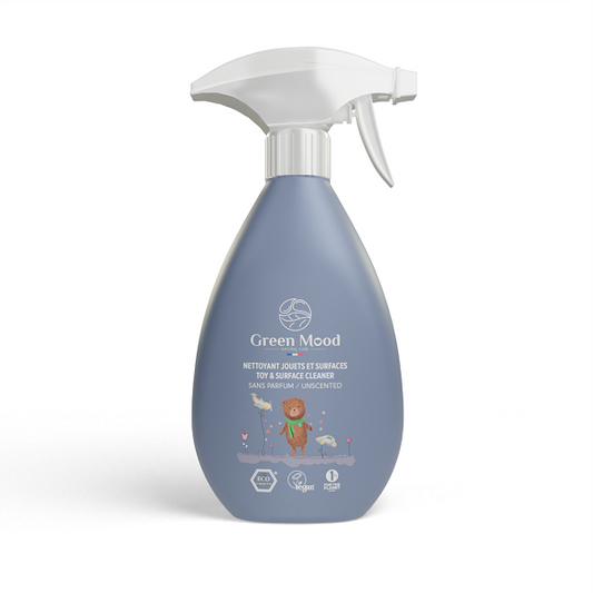 Spray nettoyant jouets et surfaces écologique sans parfum, 500ml - GREEN MOOD