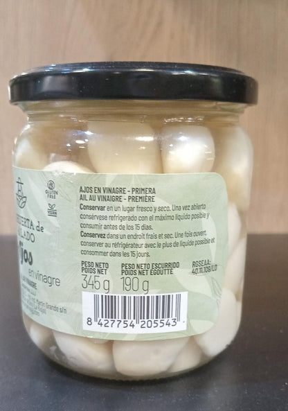 Ail au Vinaigre 370 ml | ثوم مقشّر في الخل - LA HUERTA