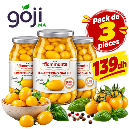 Pack 3 x Tomates Cerises Jaunes au naturel Datterino, 1kg - LA FIAMMANTE