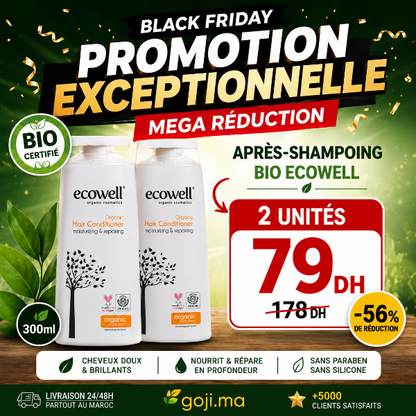 Pack 2 unités Après-shampoing BIO pour cheveux 300ml ECOWELL