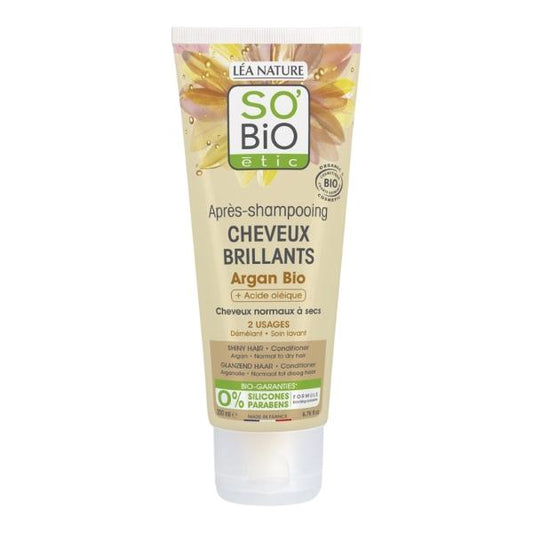 Après-shampoing Cheveux brillants Argan Bio 200ml - So' Bio ETIC