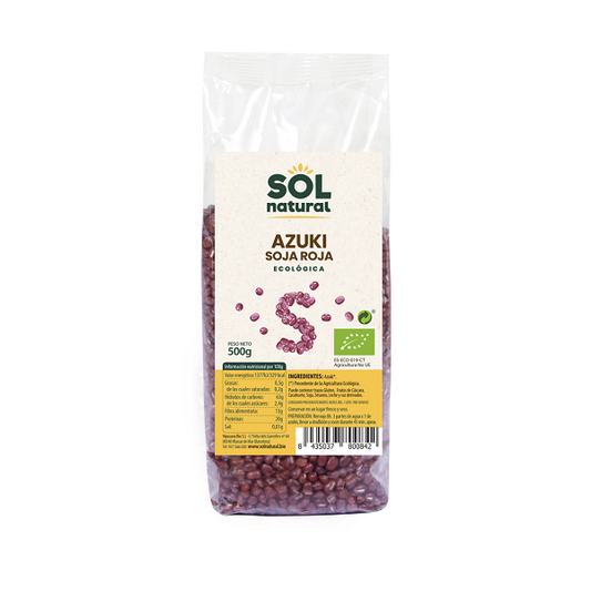Graines de Soja Rouge AZUKI, 500g Bio - SOL NATURAL