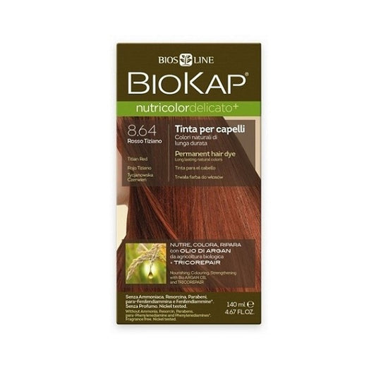 Teinture capillaire naturelle Nuance rouge 8.64 - BioKap