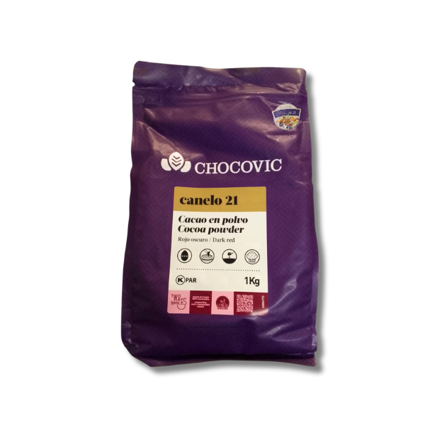 Cacao en poudre amer, Canelo 21, 1Kg - CHOCOVIC