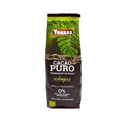 Poudre de cacao dégraissée pure biologique, 150g - TORRAS