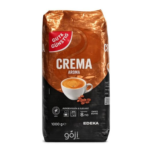 Café en grains Crema AROMA (8/10), 1kg - GUT & GÜNSTIG