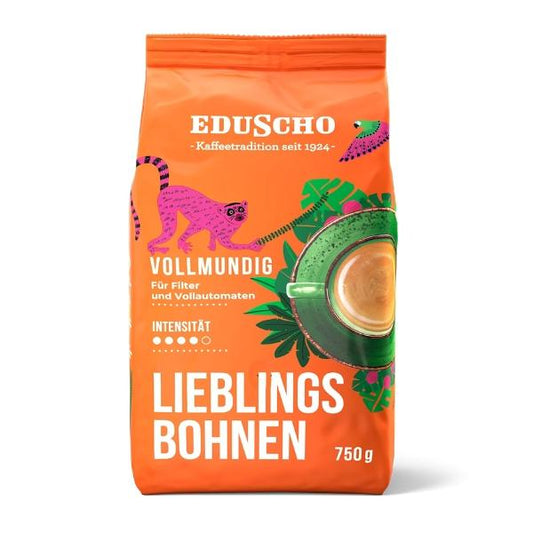 Café en grains Lieblingsbohnen Corsé (4/5), 750g - EDUSCHO