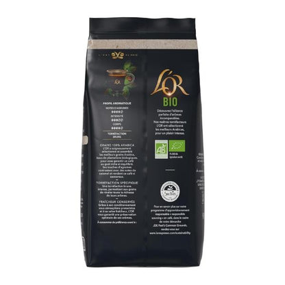 Café en grains BIO, notes de caramel et zestes d'agrumes, Intensité 7, 900g - L'OR