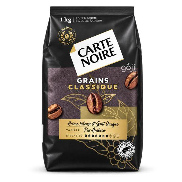 Café en grains classique, arôme intense, pur arabica, 1kg - CARTE NOIRE