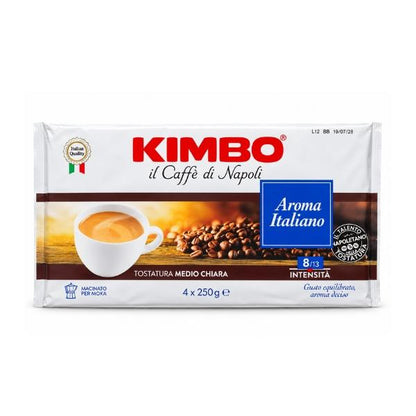 Café moulu Aroma Italiano, lot de 4 × 250g - KIMBO
