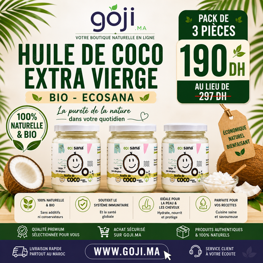زيت جوز الهند البكر الممتاز، عضوي - ECOSANA