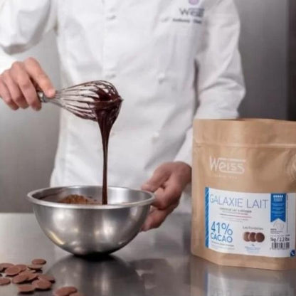 Chocolat à pâtisser - Lait Galaxie 41%, 1kg - WEISS
