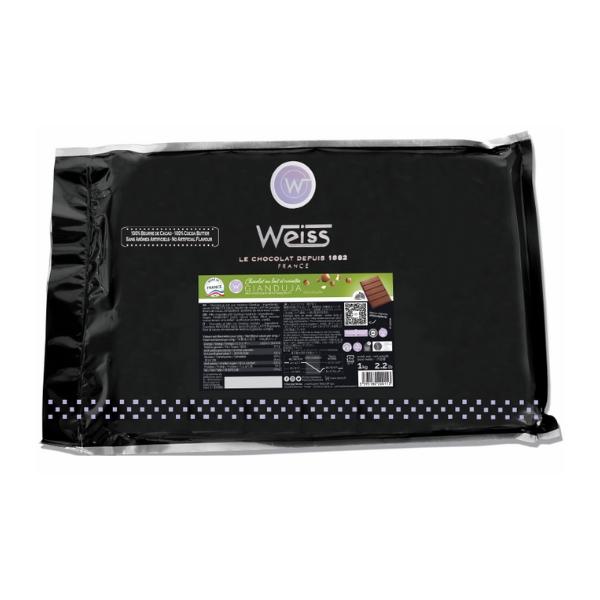Chocolat au Lait Gianduja 35%, 1kg - WEISS