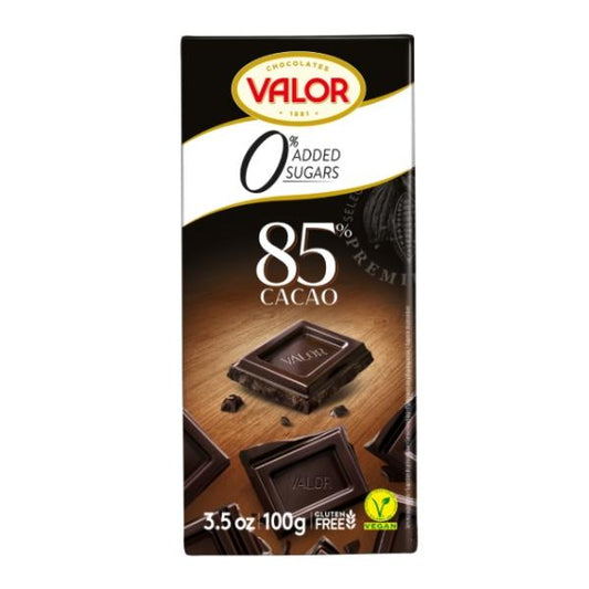 Chocolat noir 85%, 0% de sucres ajoutés - VALOR