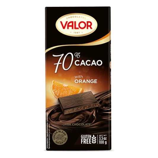 Chocolat noir à 70% avec orange - VALOR