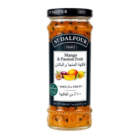 Confiture Mangues et Passion sans sucre ajouté, 284g - ST DALFOUR