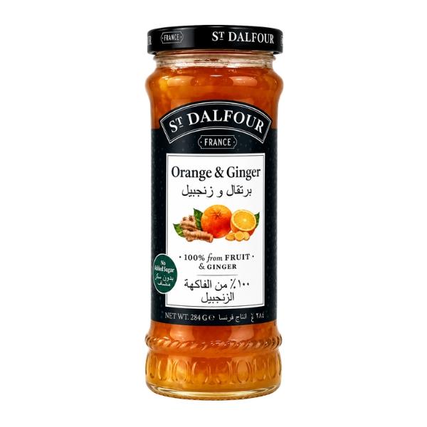 Confiture Oranges et Gingembre sans sucre ajouté, 284g - ST DALFOUR