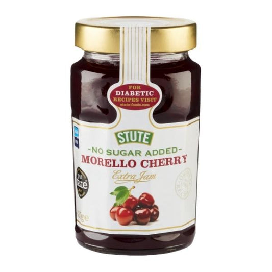 Confiture de cerises MORELLO sans sucre ajouté, 430g - STUTE