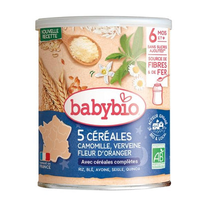 Céréales Verveine Fleur d'oranger Camomille 220g - Babybio