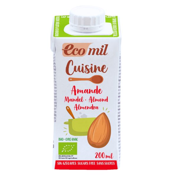 Crème cuisine d'amande Bio 200ml - Ecomil Cuisine