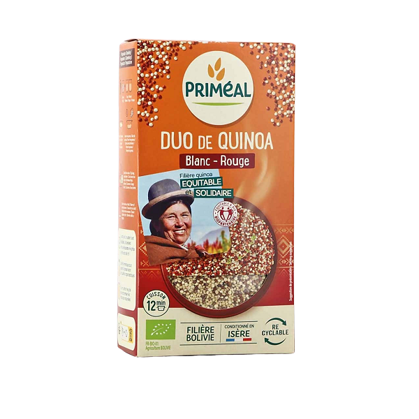 Duo de Quinoa Blanc - Rouge, 500g - PRIMÉAL