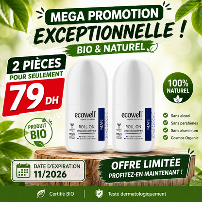 Déodorant à bille BIO pour Hommes, 75ml - ECOWELL