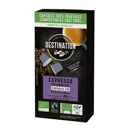 Capsules Expresso Bio Arabica & Robusta Equitable - DESTINATION