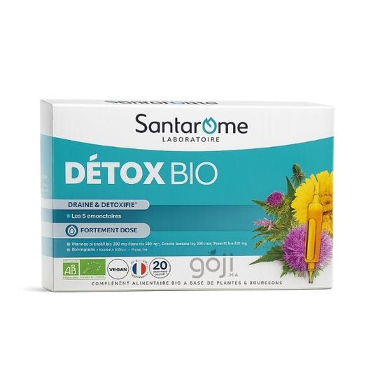 Détox BIO, Draine & détoxifie, 20 AMP - SANTAROME BIO