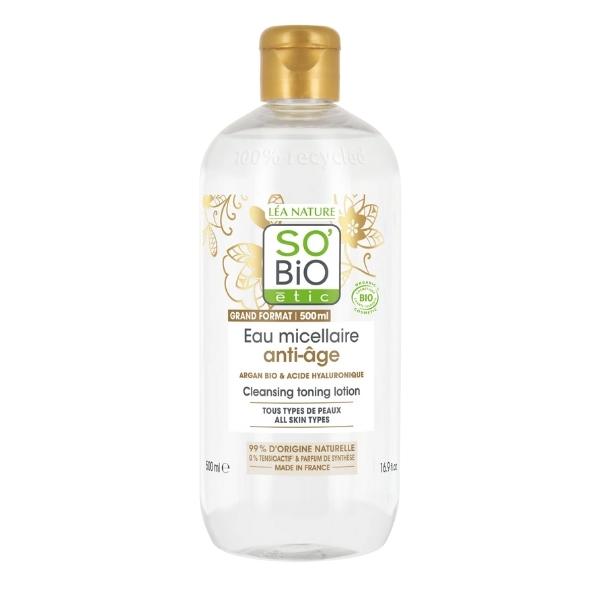 Eau micellaire anti-âge ARGAN, 500ml - So' Bio ETIC