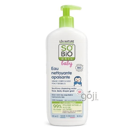 Eau nettoyante apaisante BABY, 500ml - So' Bio ETIC