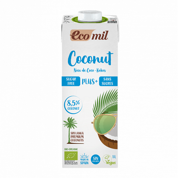 Lait de coco sans sucres, 1L Bio - ECOMIL