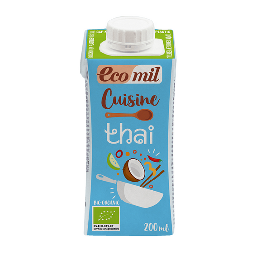 Crème cuisine végétale bio Thaï, 200ml - Ecomil Cuisine