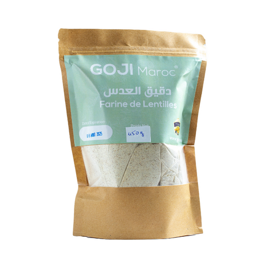 Farine de lentilles VERTE sans Gluten - دقيق العدس الأخضر